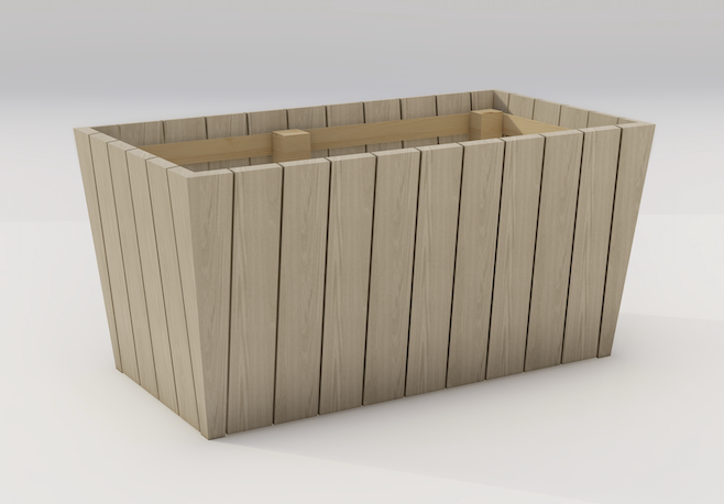 Vestavind stor, design i verdensklasse. Sjekk denne blomster -og plantekassen i serien vår