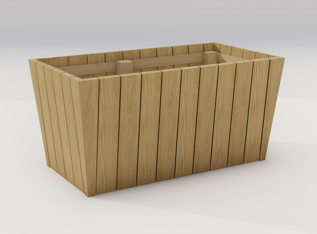 Vestavind stor, design i verdensklasse. Sjekk denne blomster -og plantekassen i serien vår