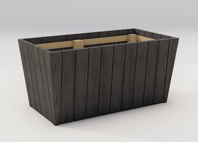 Vestavind stor, design i verdensklasse. Sjekk denne blomster -og plantekassen i serien vår