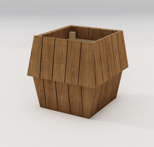 Nordlys, en nydelig arkitekttegnet blomster -og plantekasse