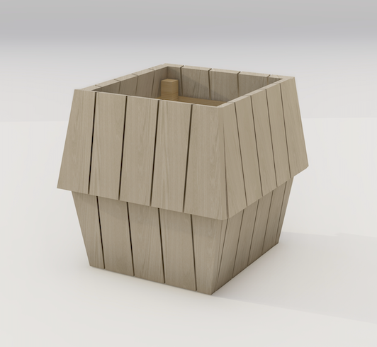 Nordlys, en nydelig arkitekttegnet blomster -og plantekasse