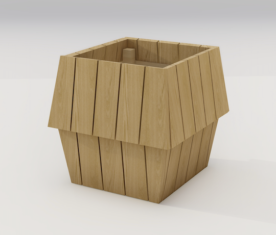 Nordlys, en nydelig arkitekttegnet blomster -og plantekasse