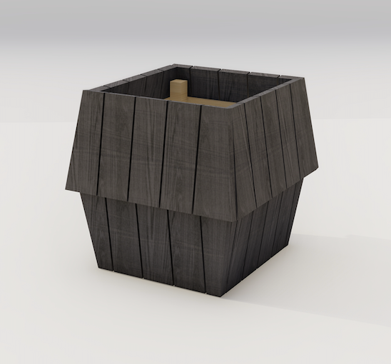 Nordlys, en nydelig arkitekttegnet blomster -og plantekasse